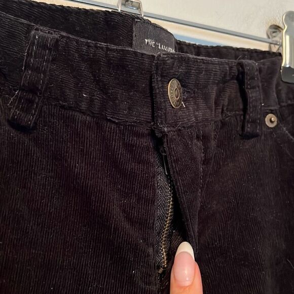 The Limited Women's Black Corduroy Flap Pockets Drew Fit Straight Pants Size 4 - Picture 3 of 7